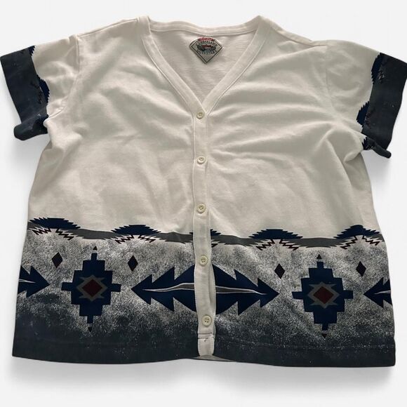 Y2K Western Alaska Geometry Cumberland Outfitters Button Down – Cowboycore (M) - Picture 2 of 7